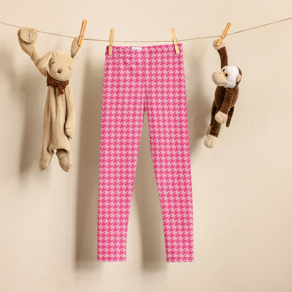 Power Pink Houndstooth Kid's Leggings
