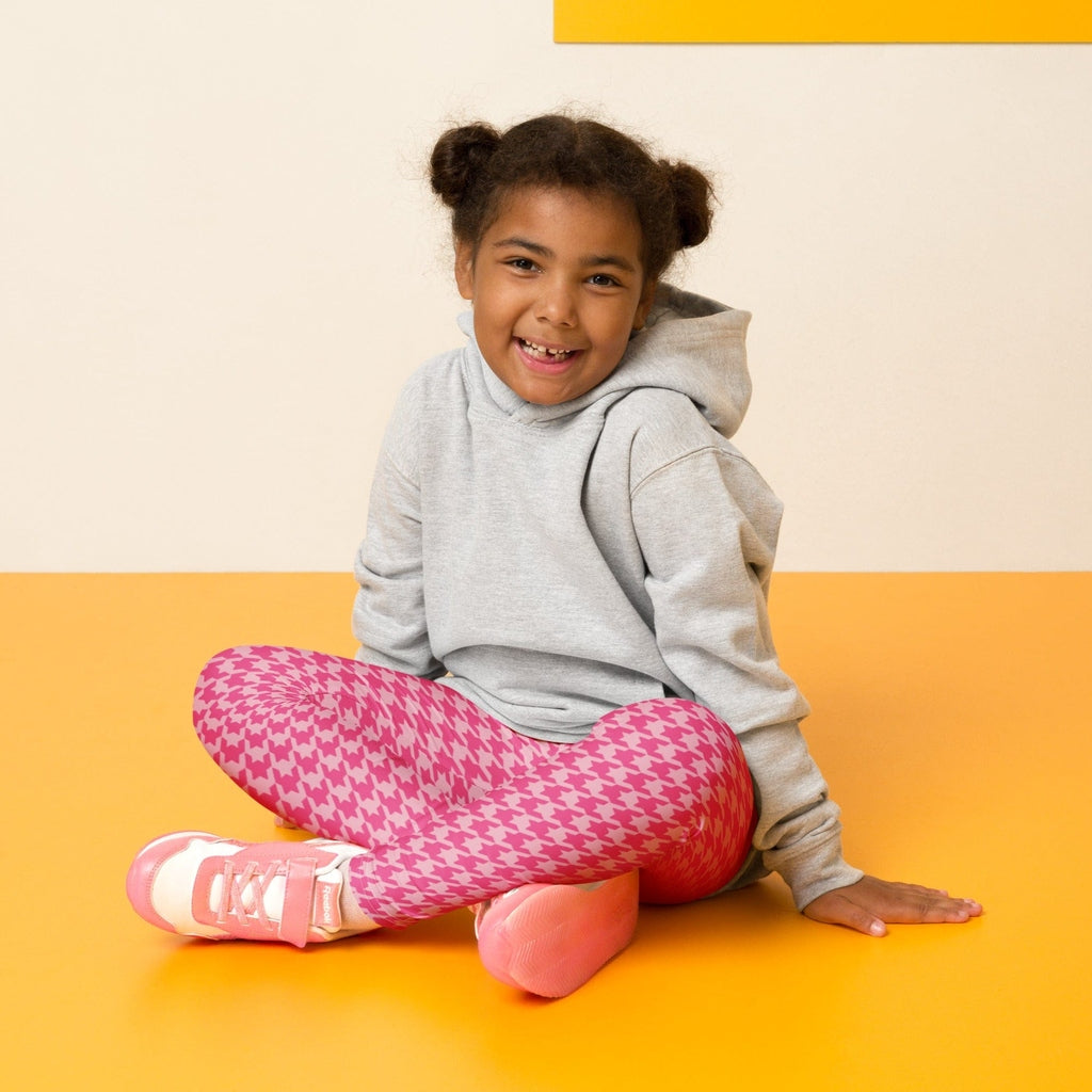 Power Pink Houndstooth Kid's Leggings