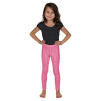 Power Pink Houndstooth Kid's Leggings
