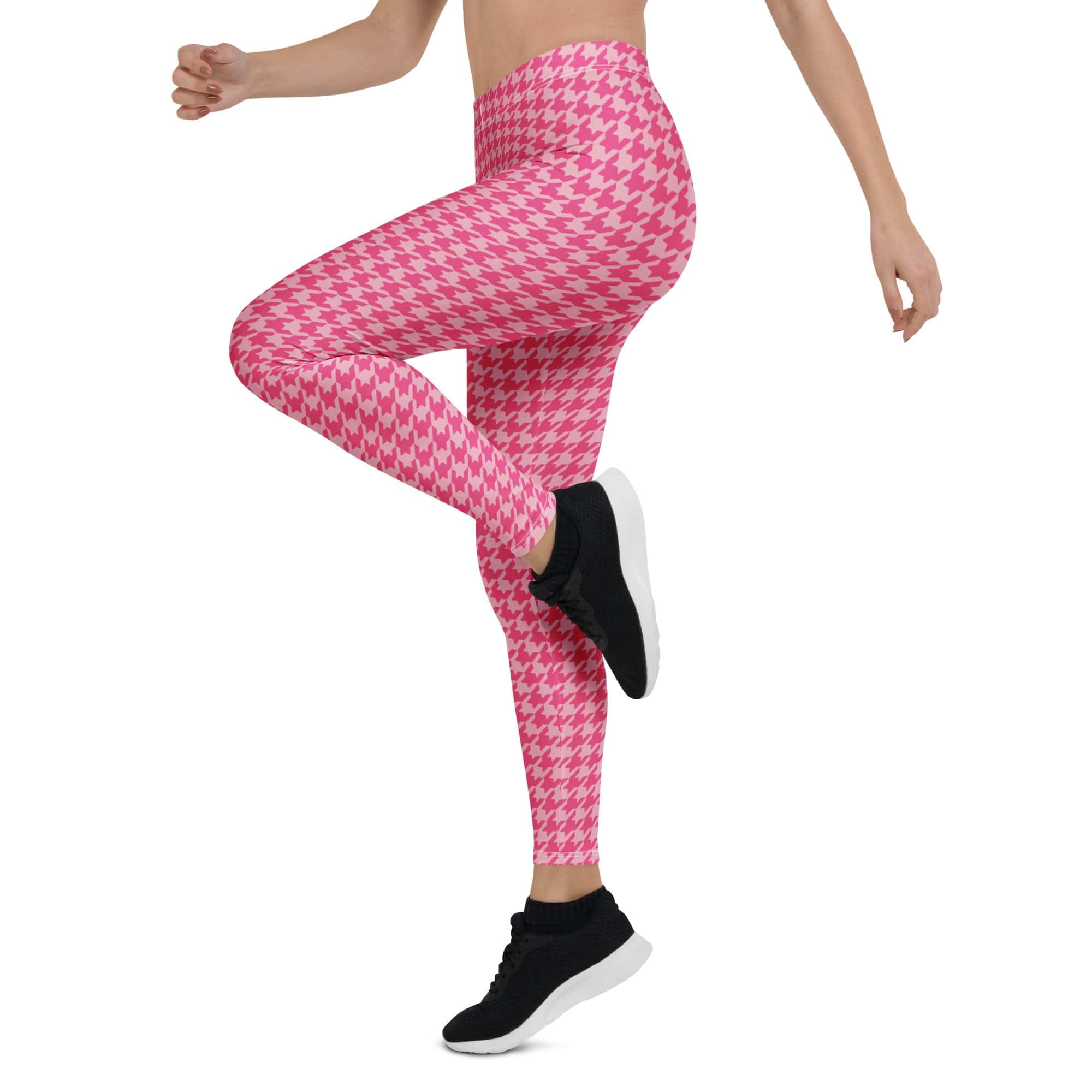 Power Pink Houndstooth Leggings