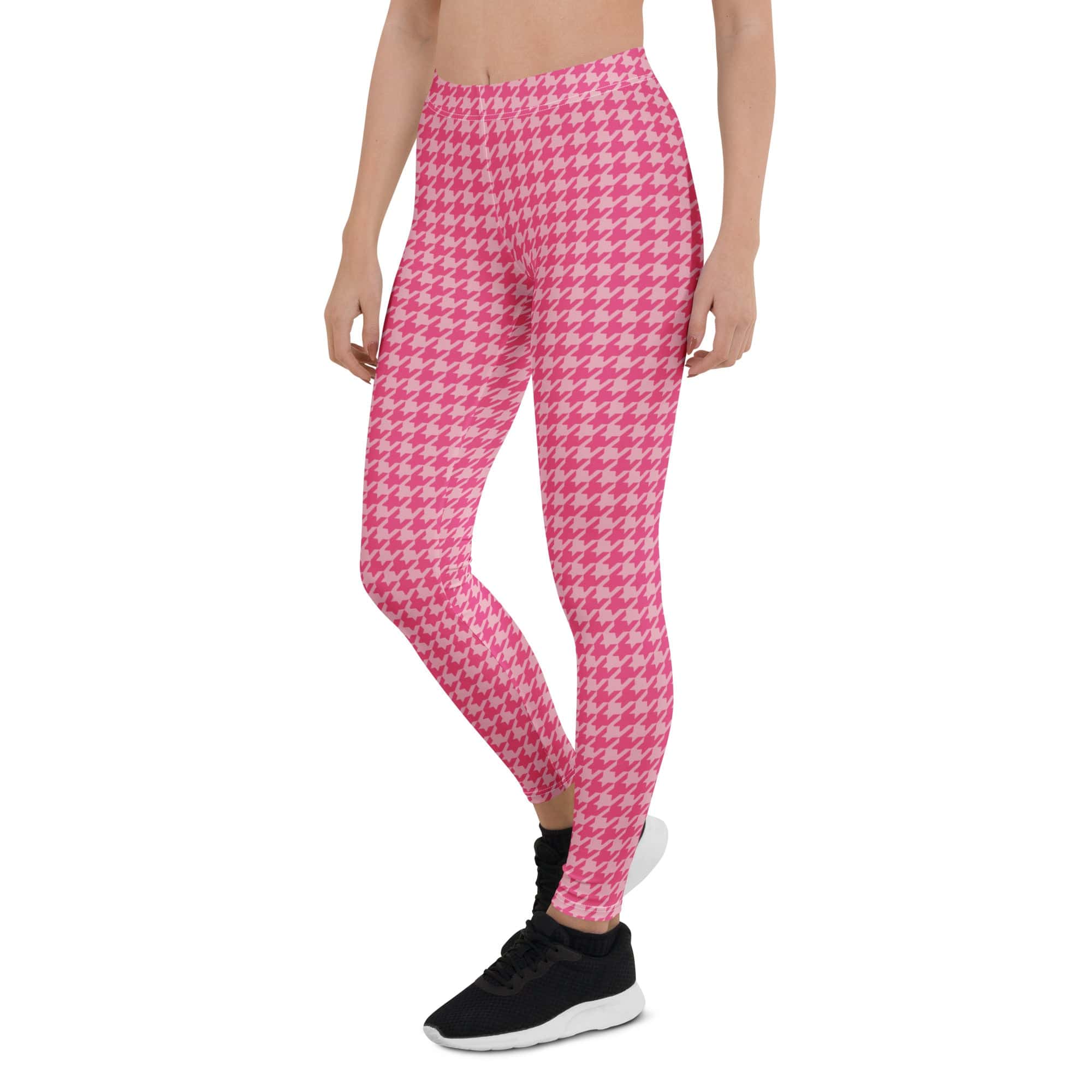 Power Pink Houndstooth Leggings