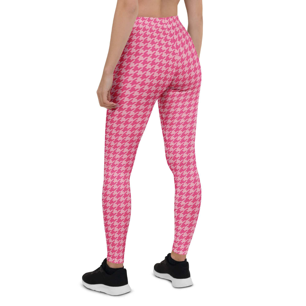 Power Pink Houndstooth Leggings