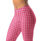 Power Pink Houndstooth Leggings