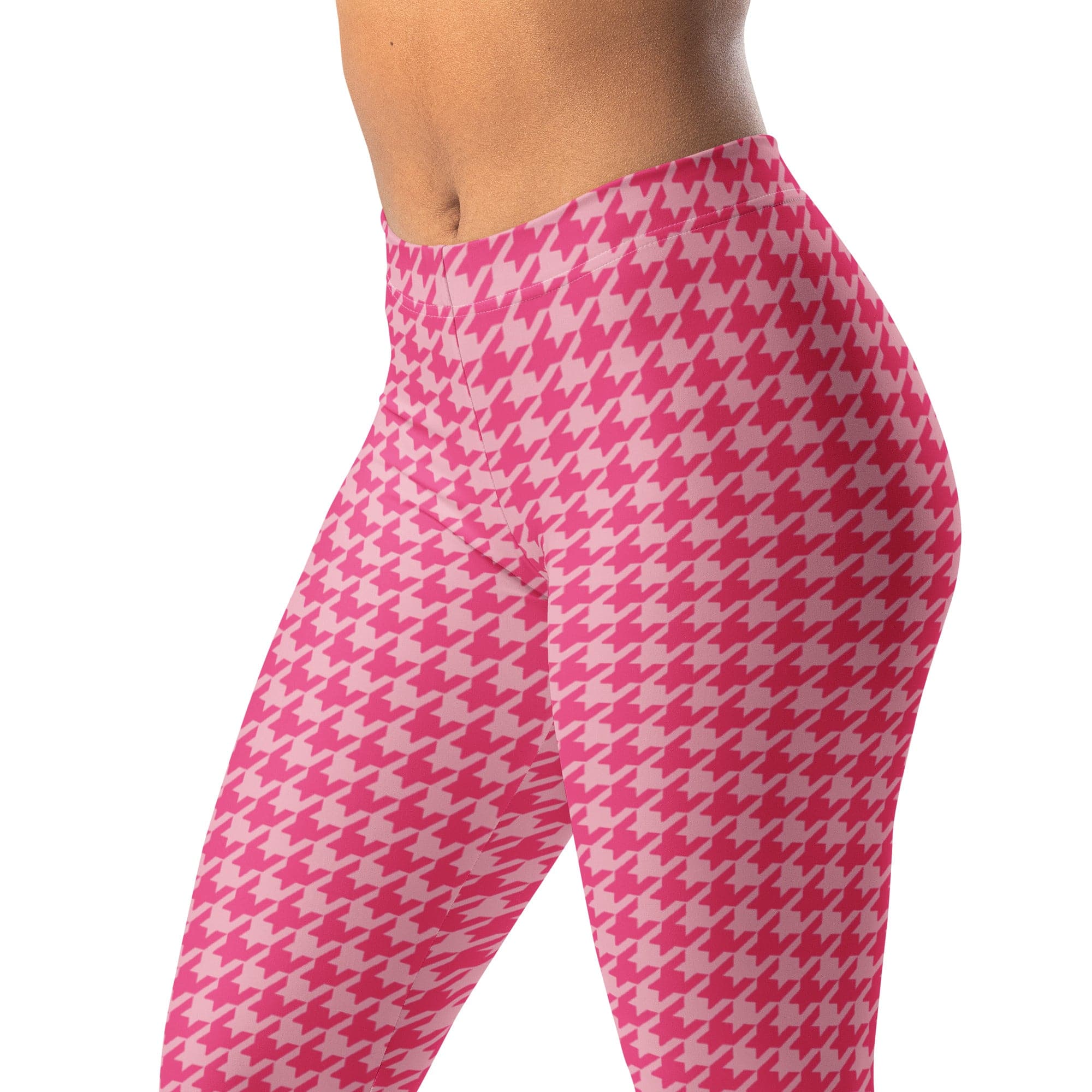Power Pink Houndstooth Leggings
