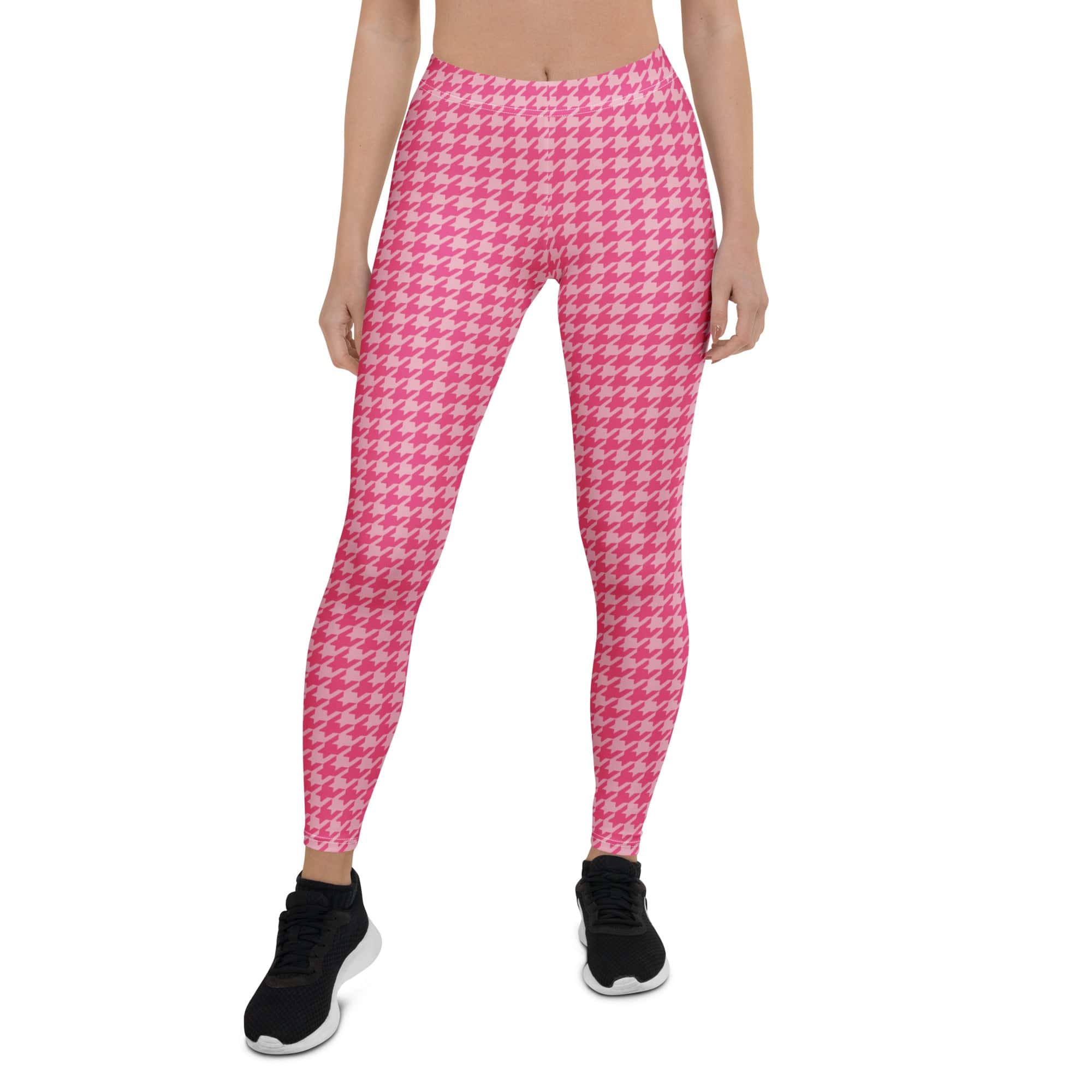 Power Pink Houndstooth Leggings