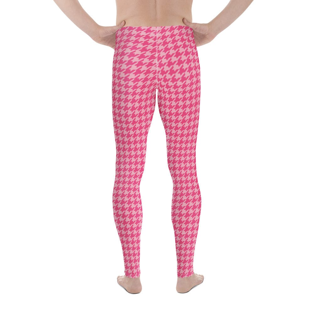 Power Pink Houndstooth Men's Leggings