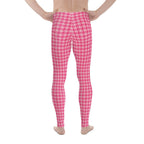 Power Pink Houndstooth Men's Leggings