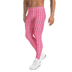 Power Pink Houndstooth Men's Leggings