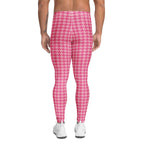 Power Pink Houndstooth Men's Leggings