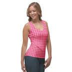 Power Pink Houndstooth Tank Top
