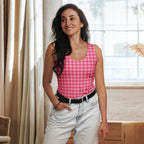 Power Pink Houndstooth Tank Top