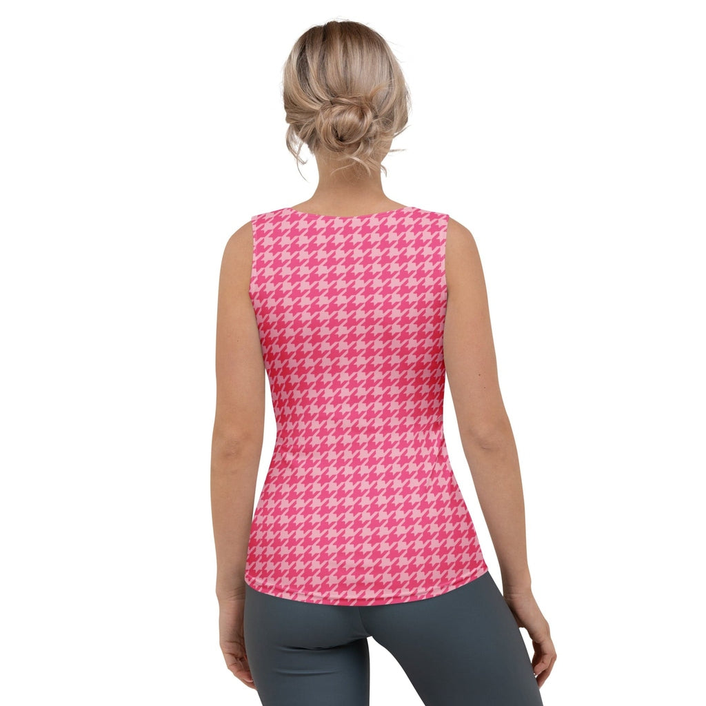 Power Pink Houndstooth Tank Top