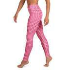 Power Pink Houndstooth Yoga Leggings
