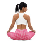 Power Pink Houndstooth Yoga Leggings