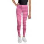 Power Pink Houndstooth Youth Leggings