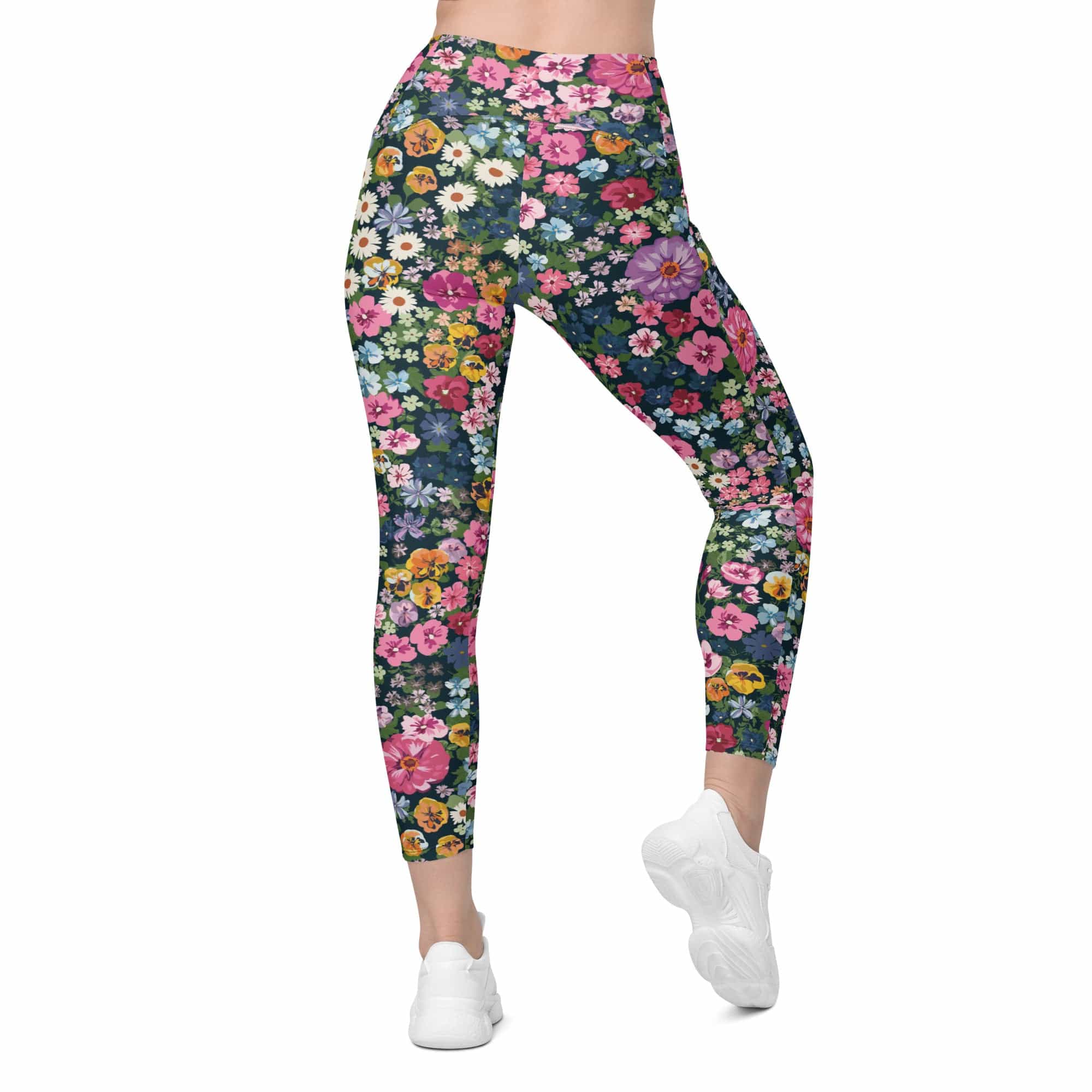 Pretty Floral Leggings With Pockets