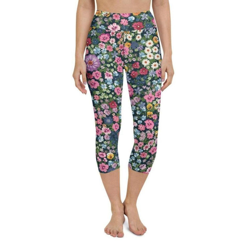 Pretty Floral Yoga Capris