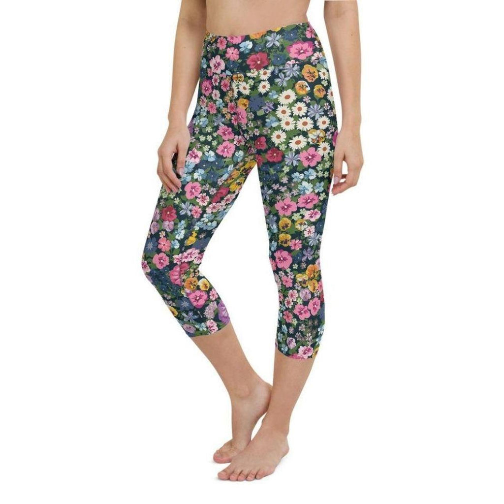 Pretty Floral Yoga Capris