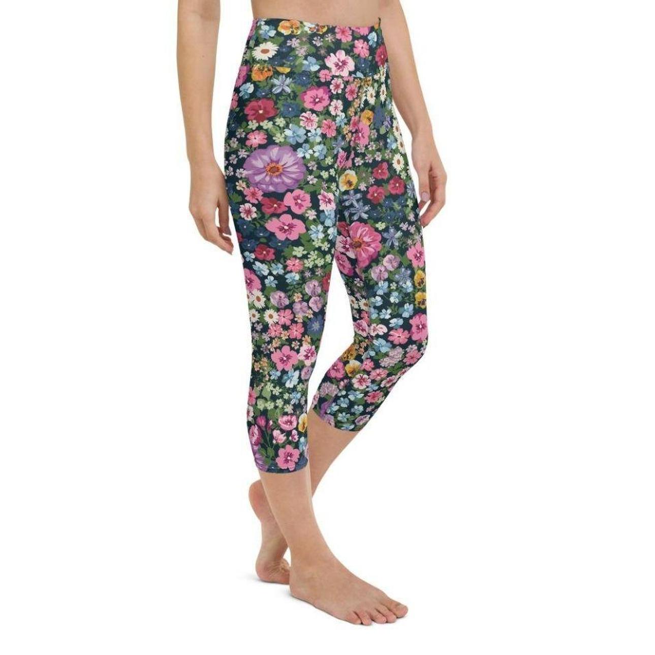 Pretty Floral Yoga Capris