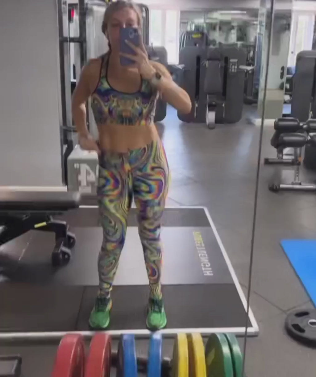 Vibrant Psychedelic Sports Bra