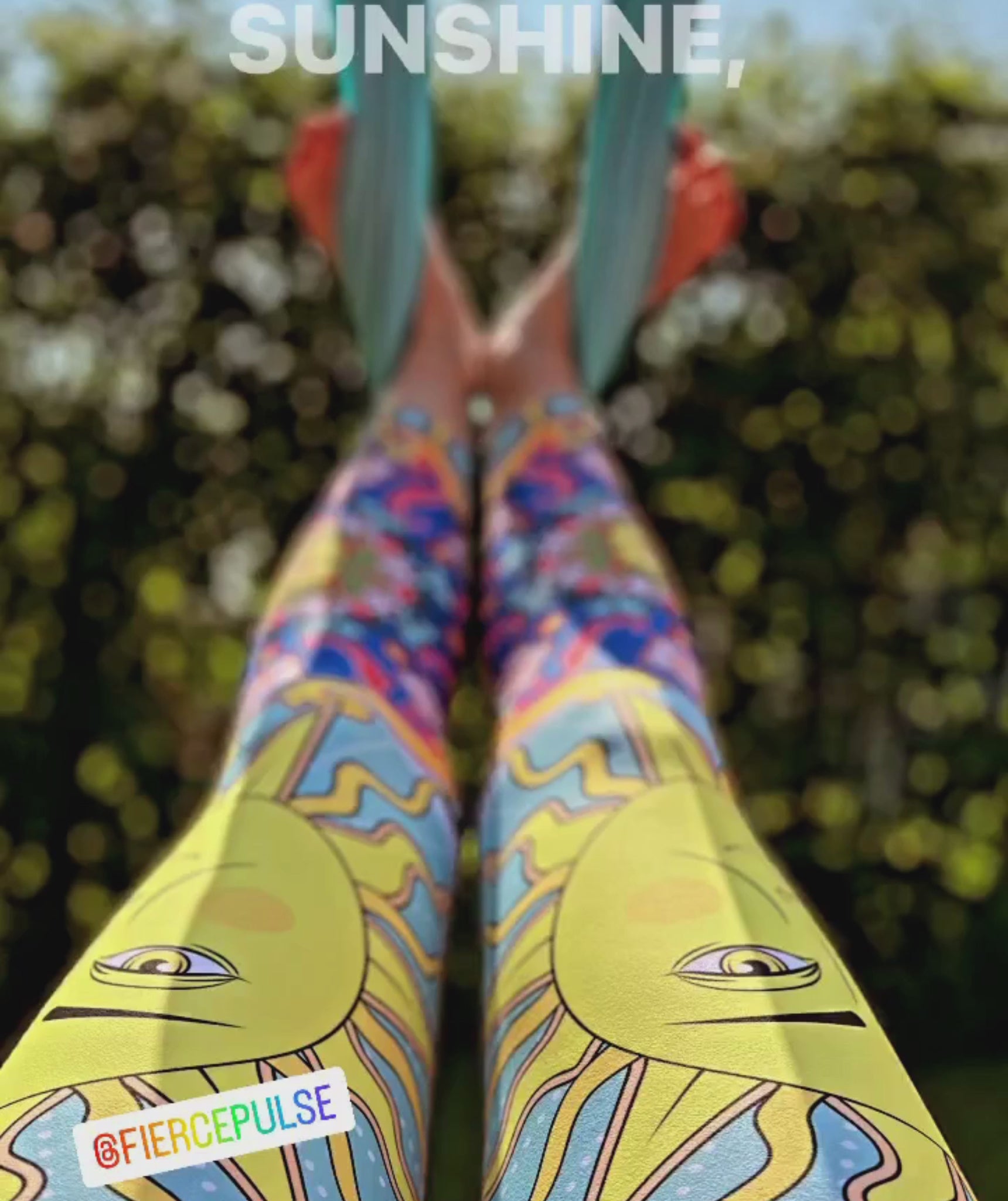 Psychedelic Sun Print Leggings