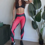 Black & Red Heart Shaped Leggings