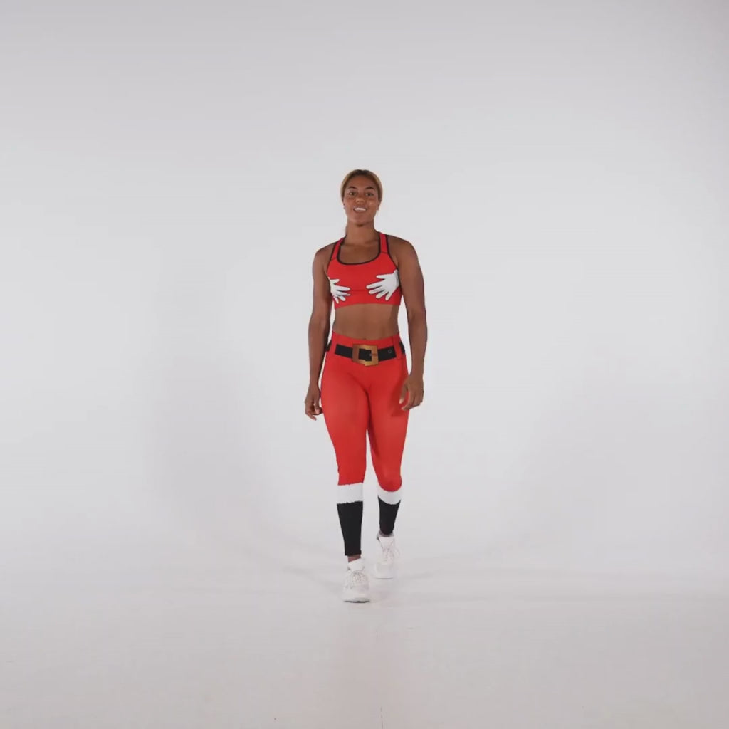 Naughty Santa Outfit Leggings