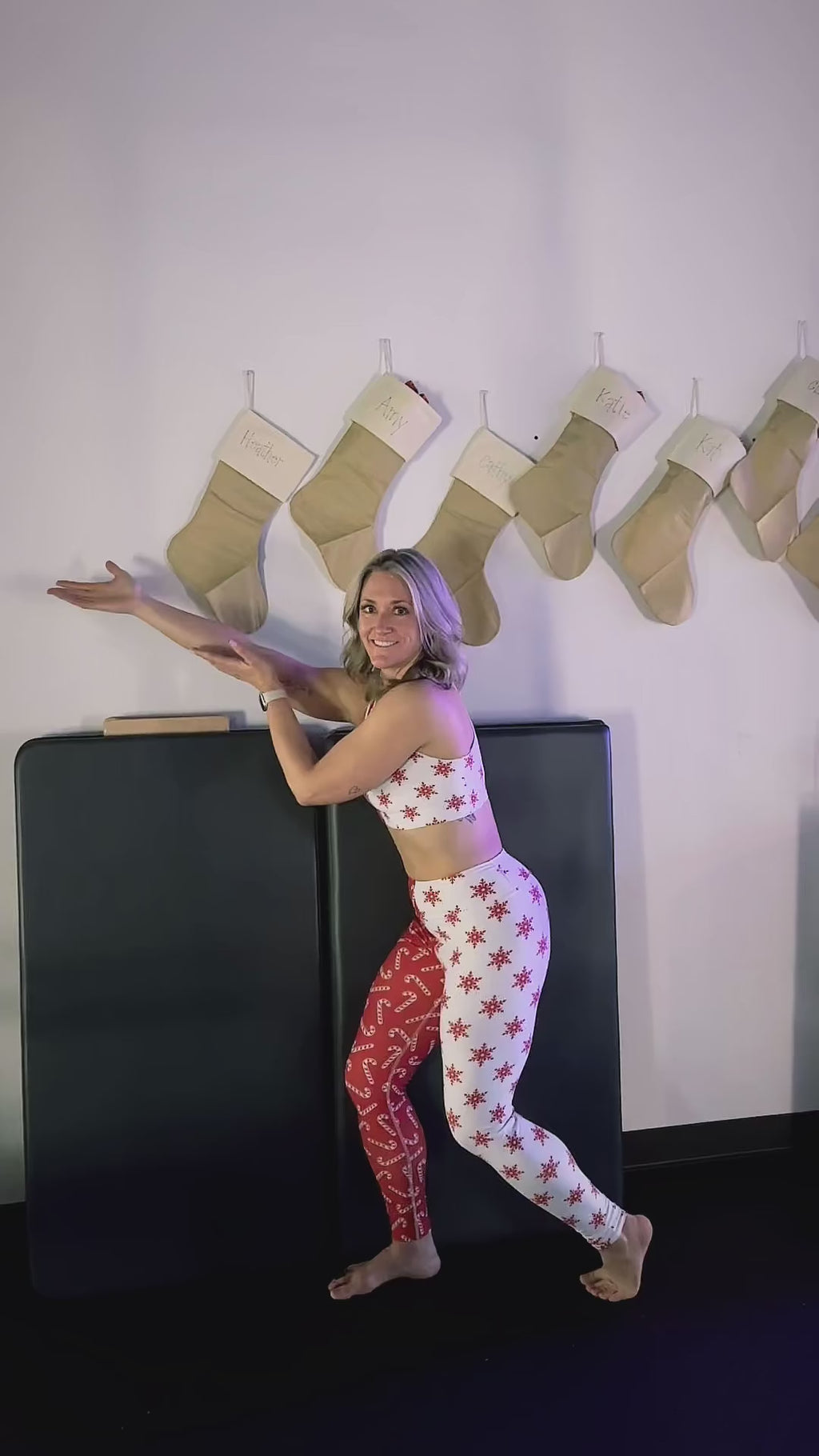 Two Patterned Christmas Leggings video