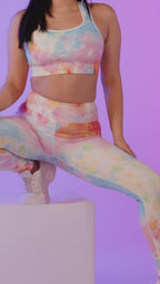 Pastel Tie Dye Yoga Leggings video