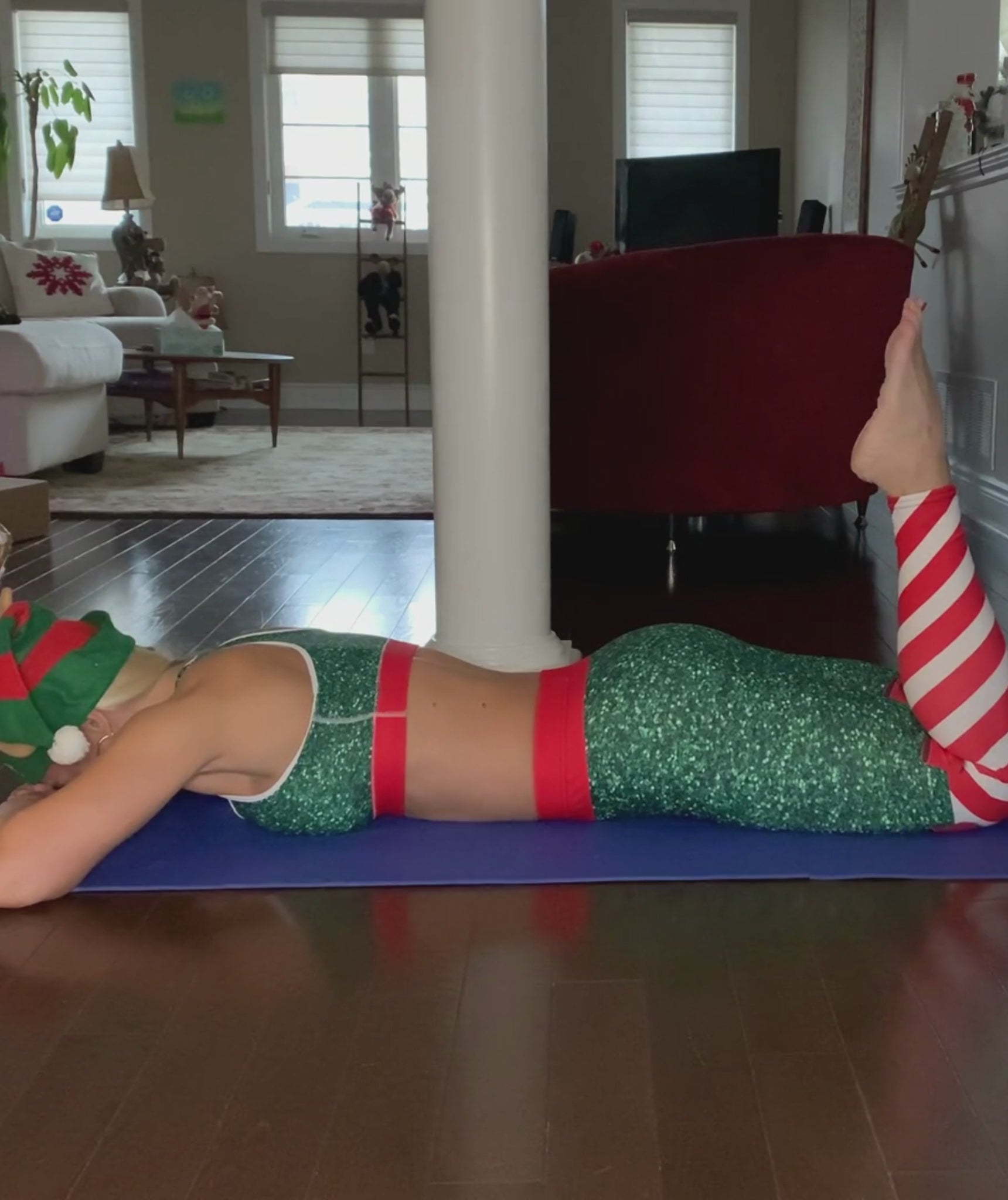 Candy Stripe Christmas Leggings