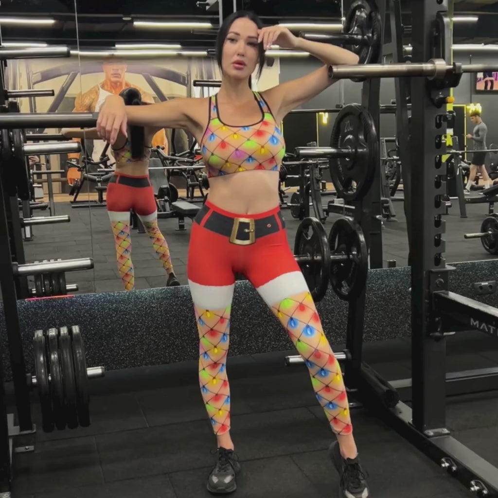 Christmas Lights Shorts Leggings