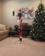 Printed Sparkle Effect Santa's Outfit Yoga Leggings video
