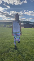 Candy Cotton Skull Yoga Leggings video