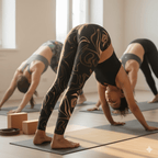 Printed Black & Gold Effect Leggings