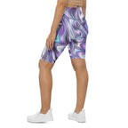Printed Liquid Chrome Effect Biker Shorts