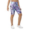 Printed Liquid Chrome Effect Biker Shorts