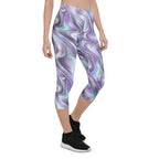 Printed Liquid Chrome Effect Capris