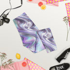 Printed Liquid Chrome Effect Capris