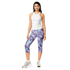 Printed Liquid Chrome Effect Capris