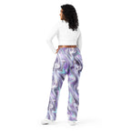 Printed Liquid Chrome Effect Flare Leggings