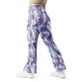 Printed Liquid Chrome Effect Flare Leggings