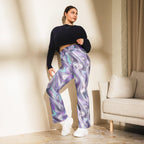 Printed Liquid Chrome Effect Flare Leggings