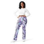 Printed Liquid Chrome Effect Flare Leggings