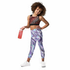 Printed Liquid Chrome Effect Kid's Leggings