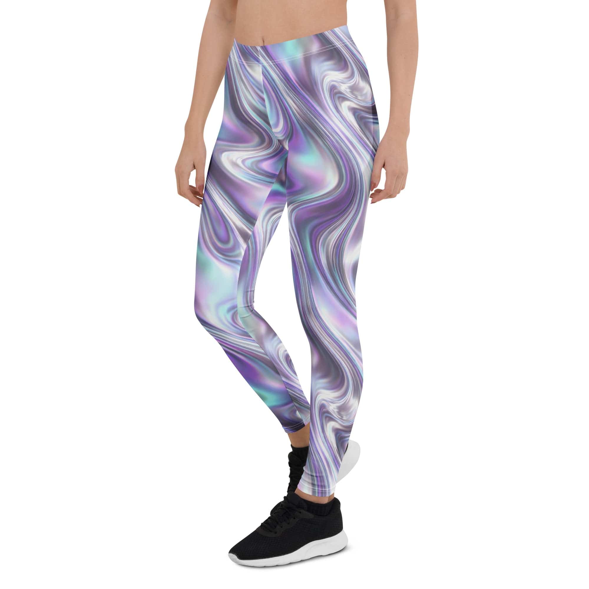 Printed Liquid Chrome Effect Leggings