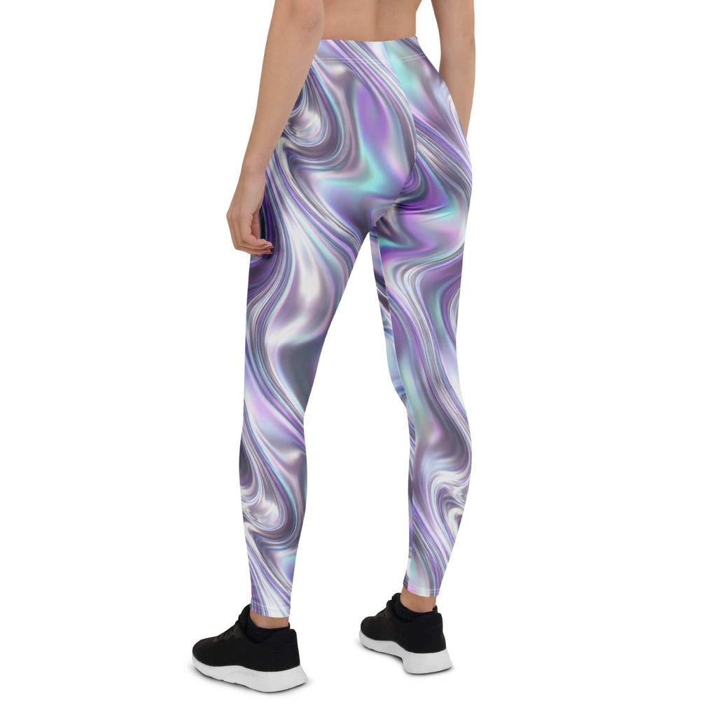 Printed Liquid Chrome Effect Leggings