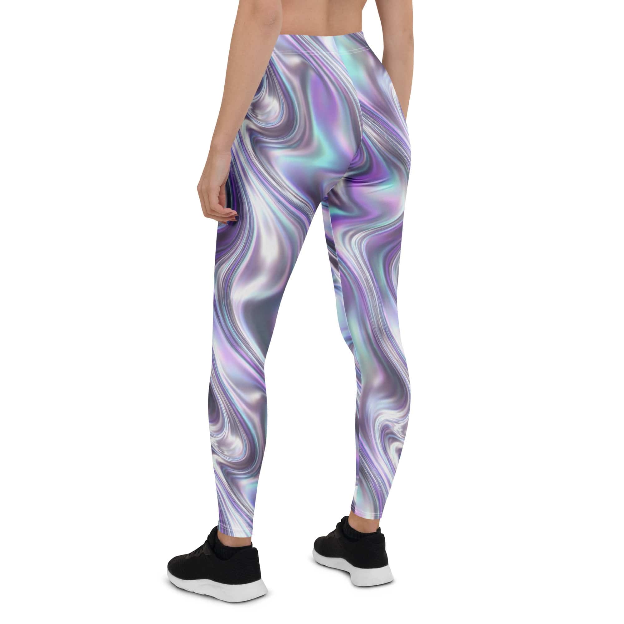 Printed Liquid Chrome Effect Leggings