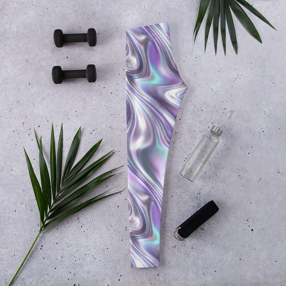 Printed Liquid Chrome Effect Leggings
