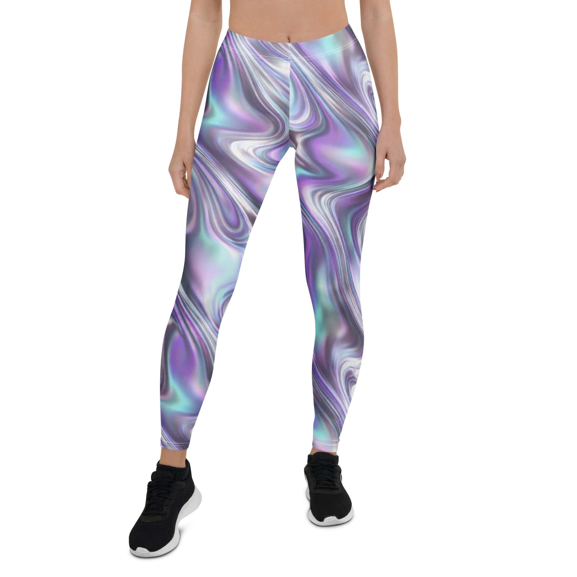 Printed Liquid Chrome Effect Leggings