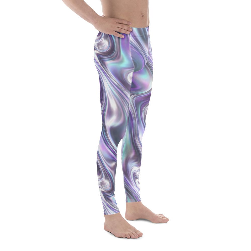 Printed Liquid Chrome Effect Men's Leggings
